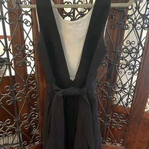 Lauren James Open Back Bow Black Dress